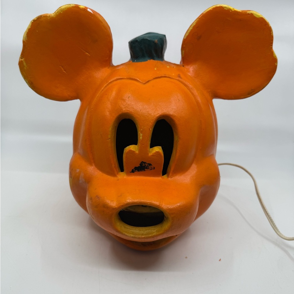 Vintage 1999 HALLOWEEN MICKEY MOUSE Foam Blow Mold JACK O LANTERN Pumpkin